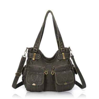 Versatile Women's Bag｜Soft Vegan Leather Multi-Pocket  Crossbody Shoulder