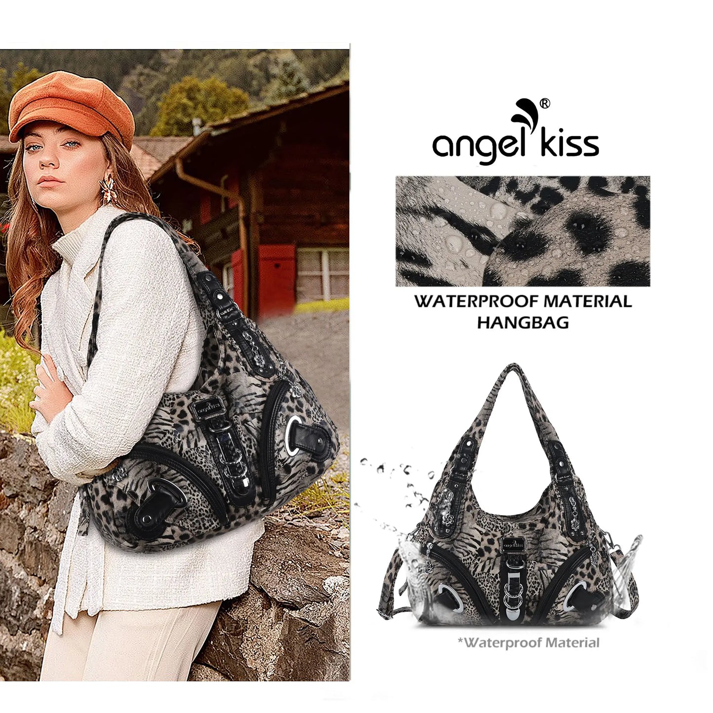 Urban Hobo Shoulder Handbag (Leopard Release)