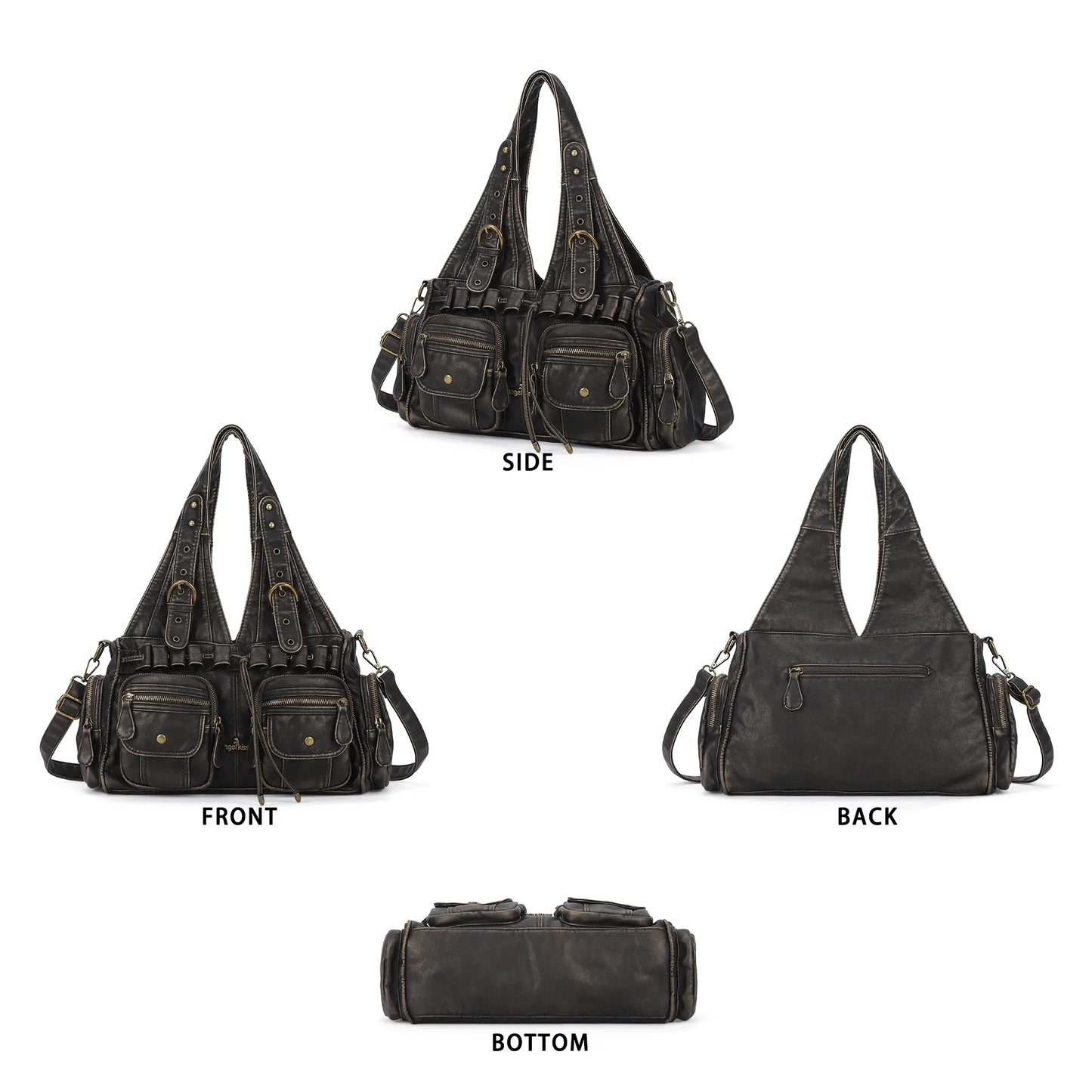 Retro Soft PU Work Shoulder Bag