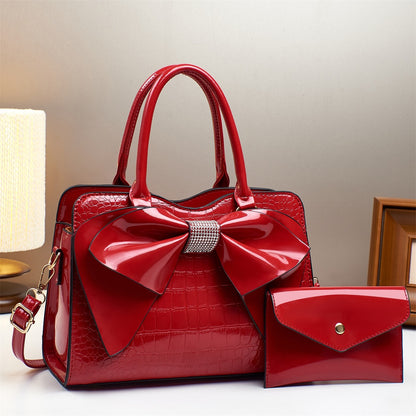 Avora™ Crocodile Bow Bucket Bag + Free Matching Purse