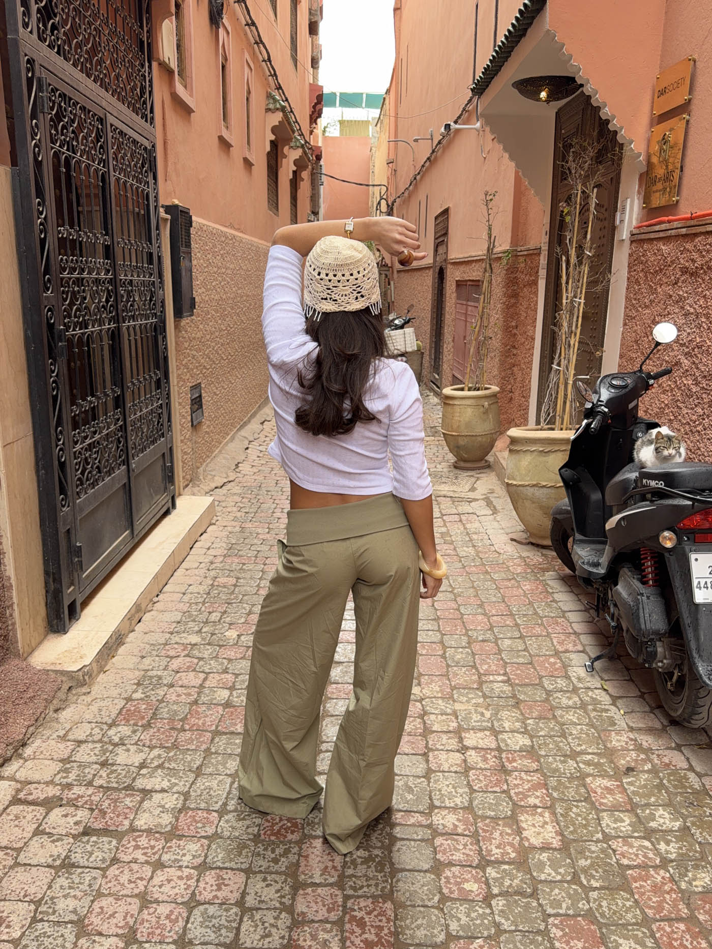 Suza pants with ribbed waist