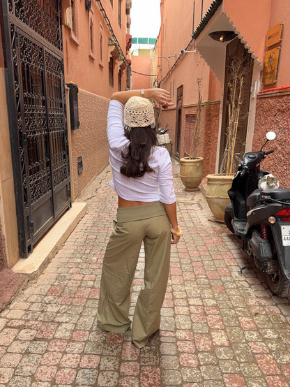 Suza pants with ribbed waist