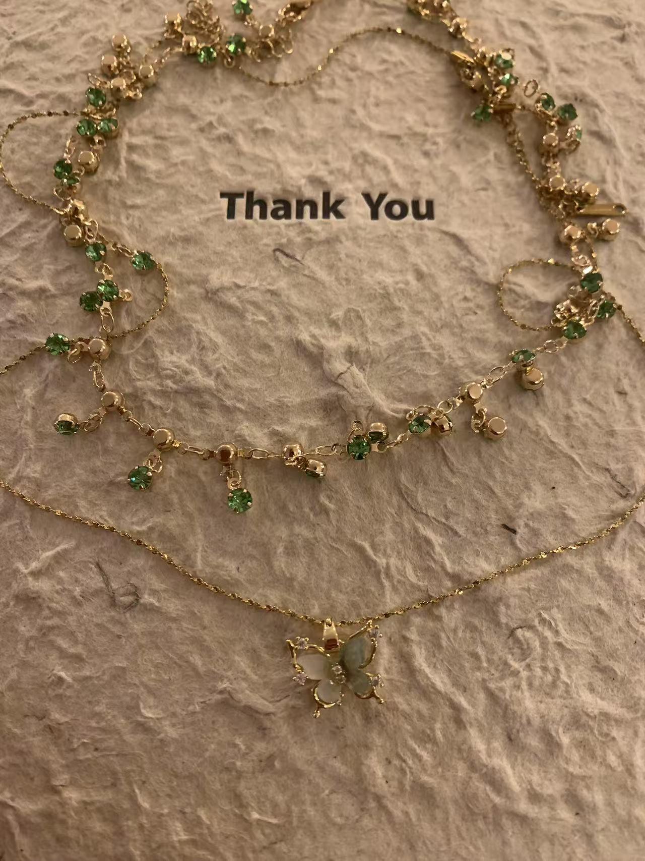 Cutom 2pc Butterfly Necklace