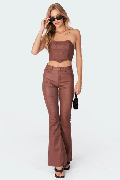 Stella Leather Flare Pants