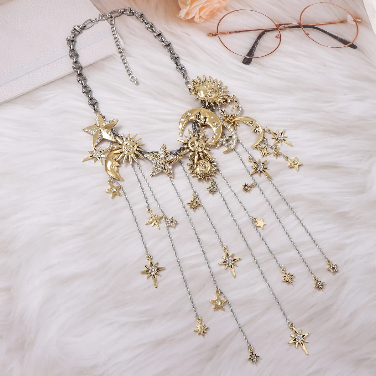 Sun & Moon Multi Pendant Necklace
