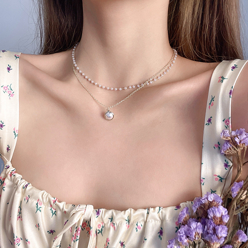 Summer Double-layer Pearls Necklace