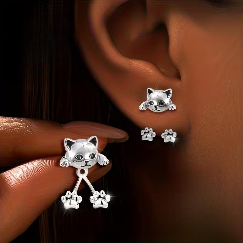 Quinsee | S925 Cat Earrings