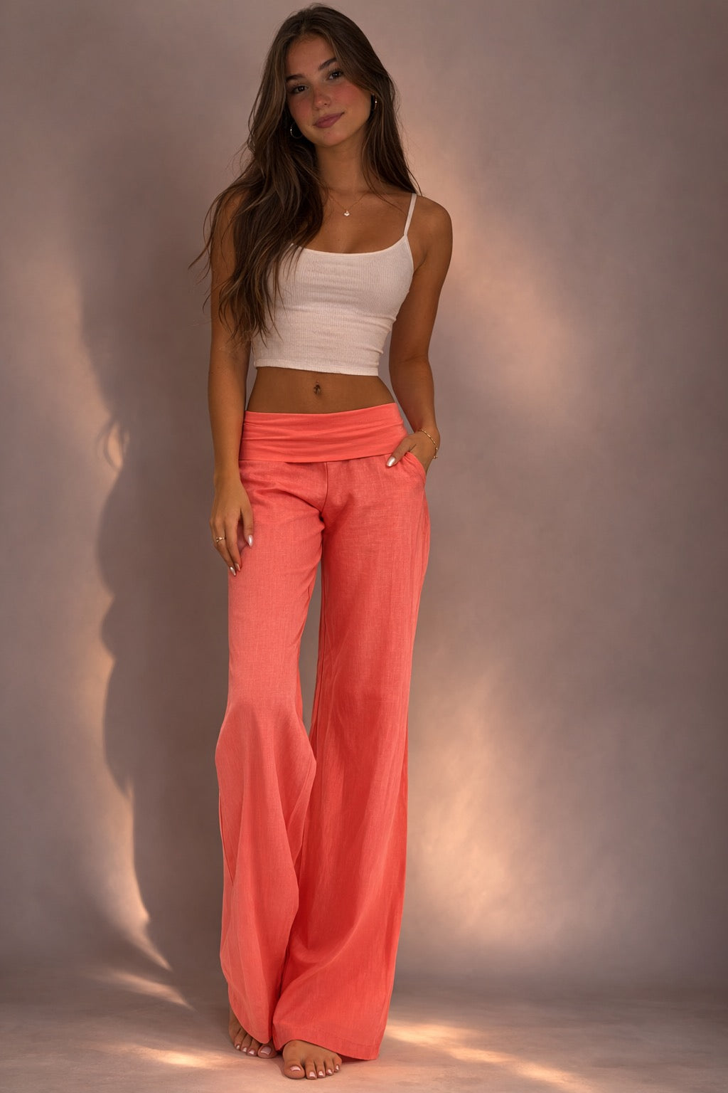 Avora™ Coral Foldover Pants