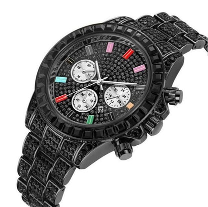 Colored Iced Out Drip Watch