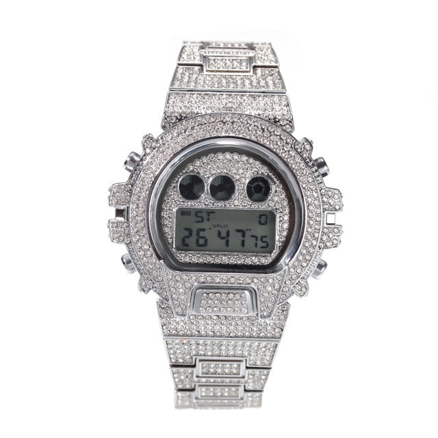 Iced Out G-Shock Style Watch