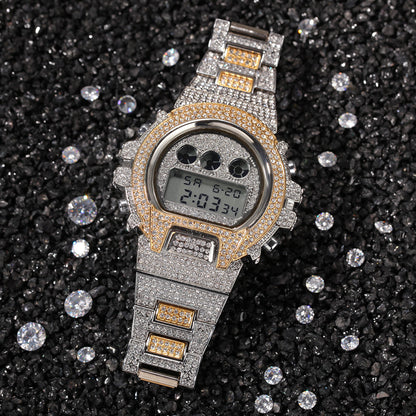 Iced Out G-Shock Style Watch