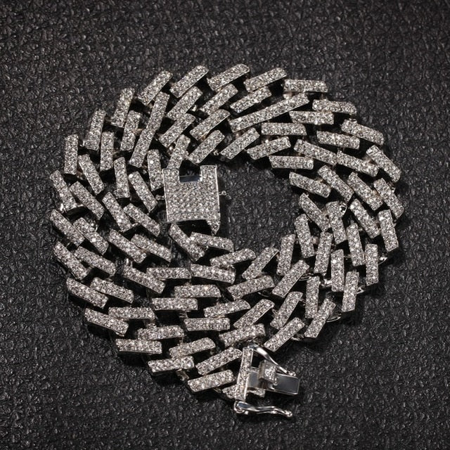AVORA - ICED PRONG CUBAN CHAIN
