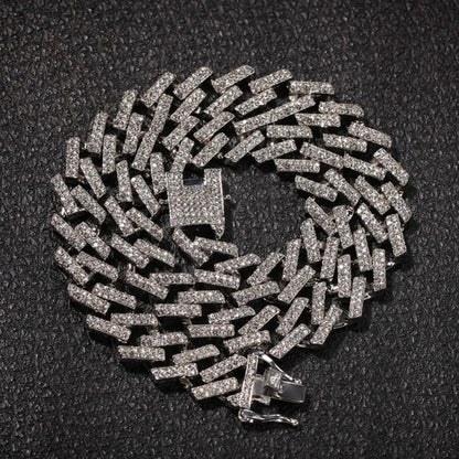 AVORA - ICED PRONG CUBAN CHAIN